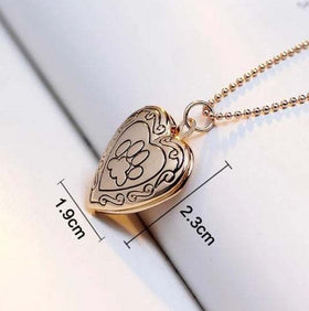 Photo Locket Dog Paw Pendant Necklace
