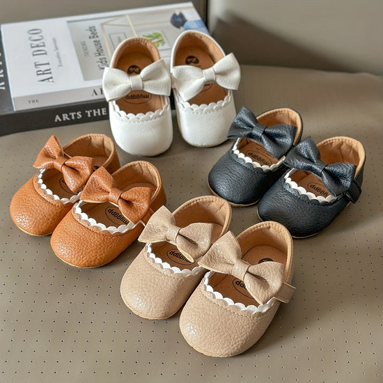 Baby Girls Mary Jane Shoes, Soft Sole Non Slip Crib Shoes For Newborn Infant, Spring And Summer
