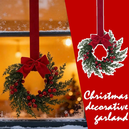 Christmas Decorations Include Wreaths Window Displays Door Hangings Venue Setups Christmas Wreaths And Ivy Rings